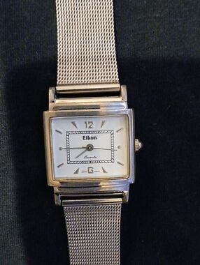 Vintage Elkon Quartz Watch Japan Movement Stainless Steal Back